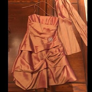 Orange homecoming dress